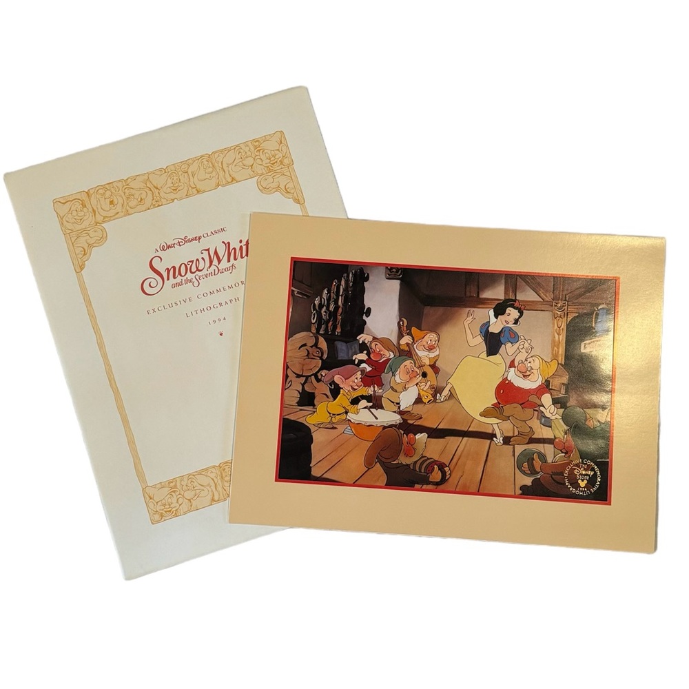 Disneys Snow White and the Seven Dwarfs 1994 exclusive commemorative Lithograph